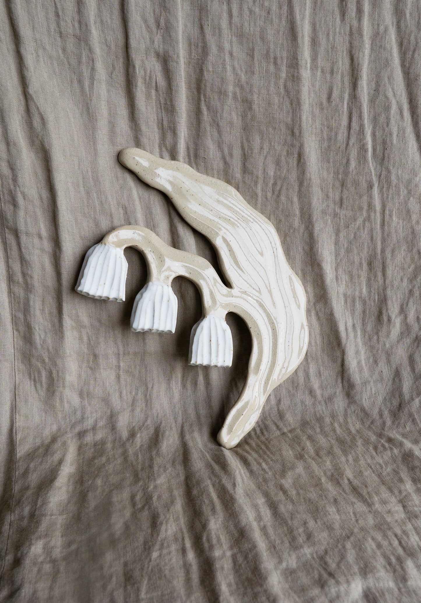 Lily of the Valley White Glass