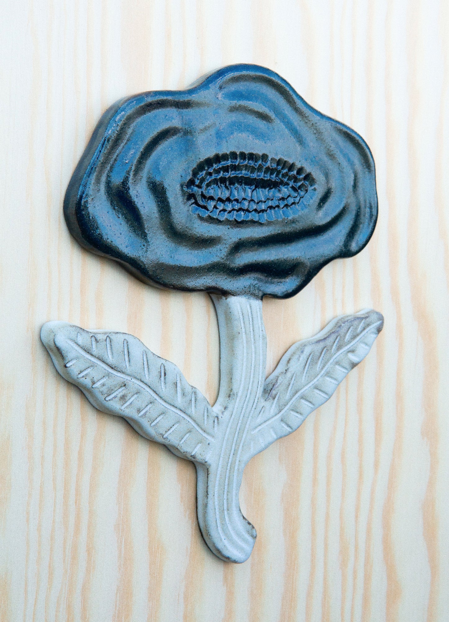 Flower Midnight Blue White