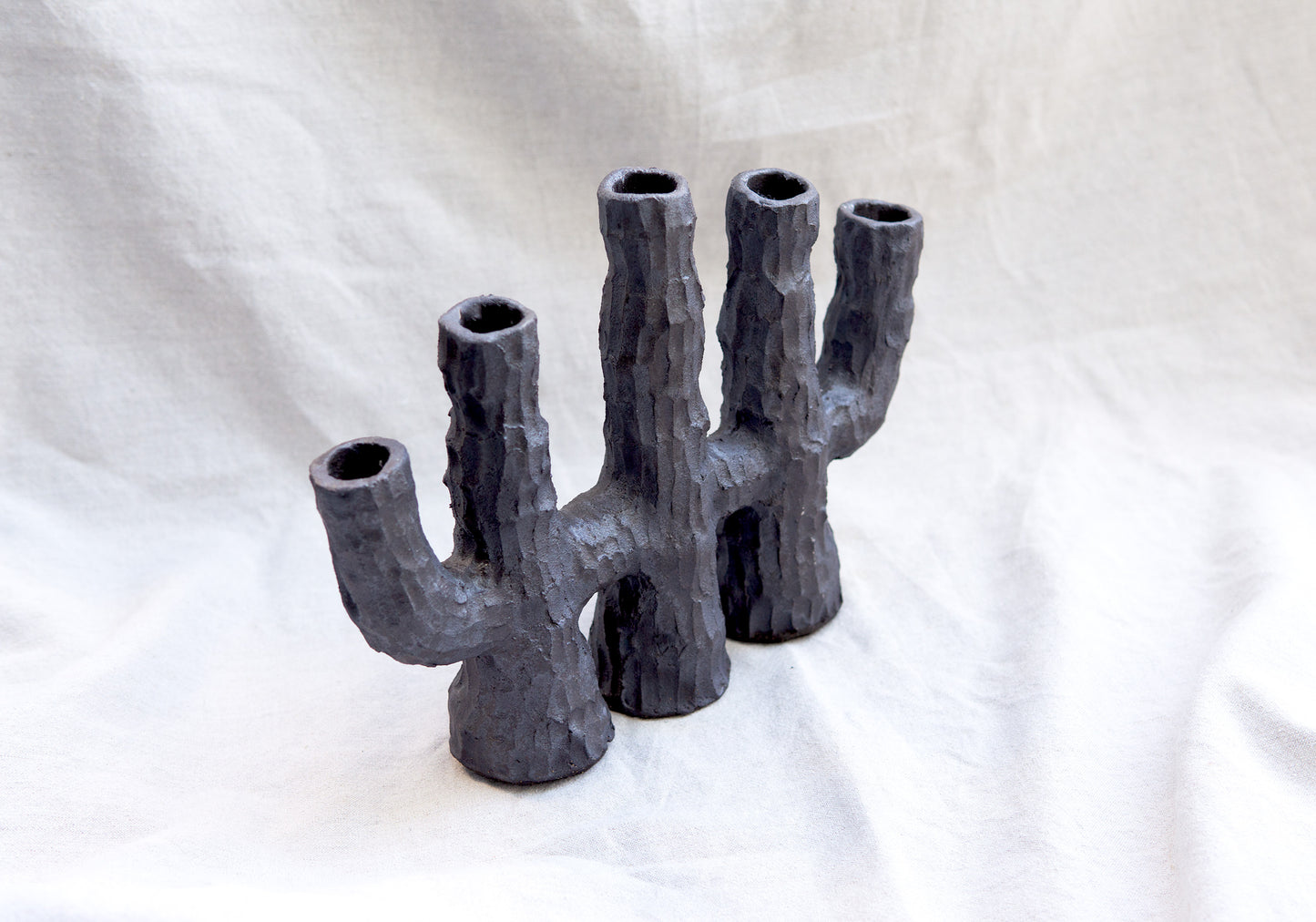 Gray Candle Holder