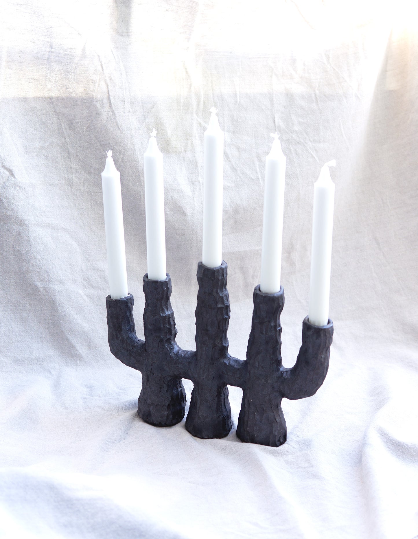 Gray Candle Holder