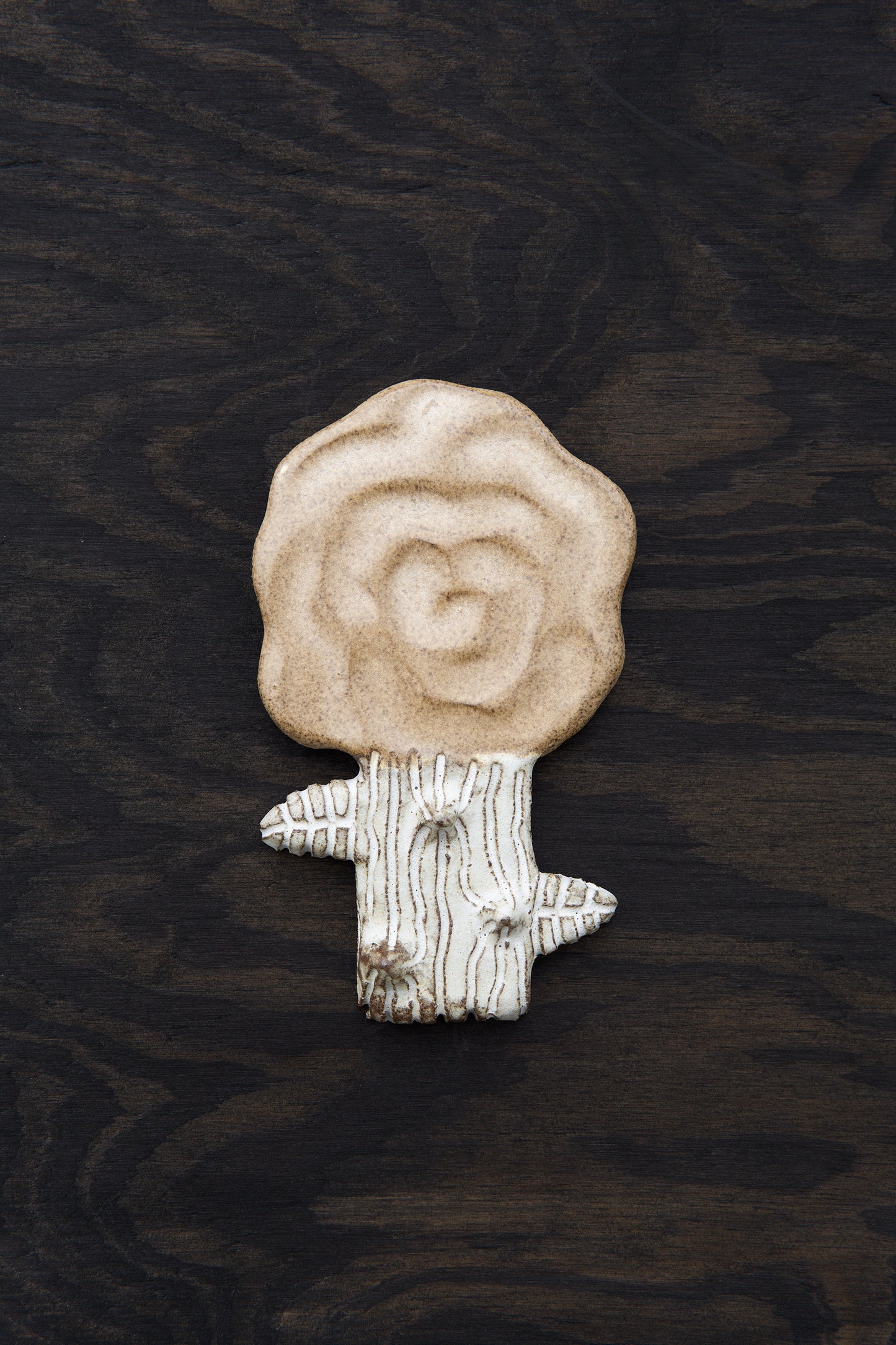 Small Rose Off-White Brown