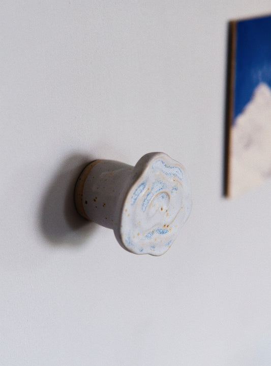 Wall Hanger Rose White Blue