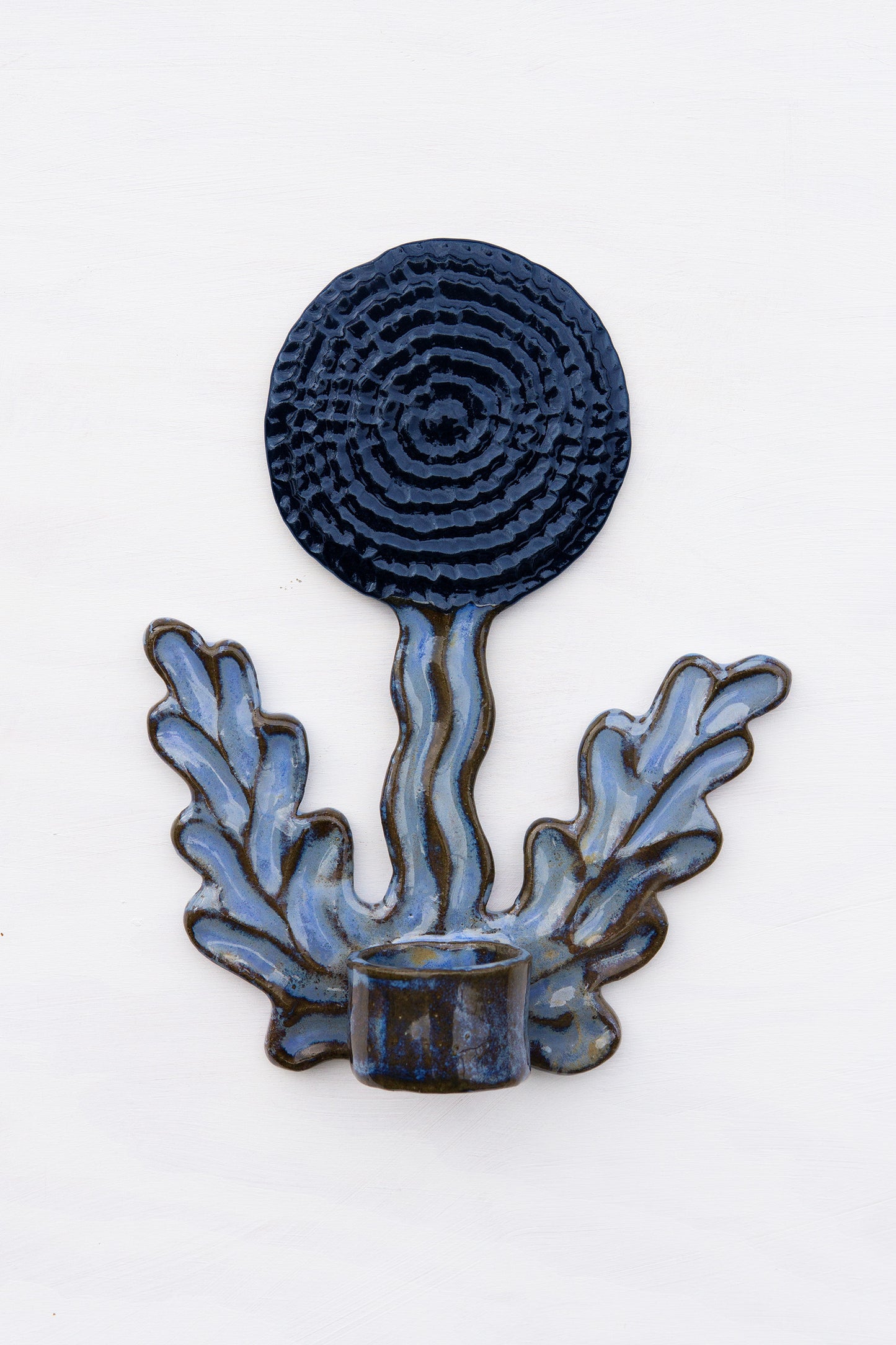 Candle Holder Dandelion Blue & Blue