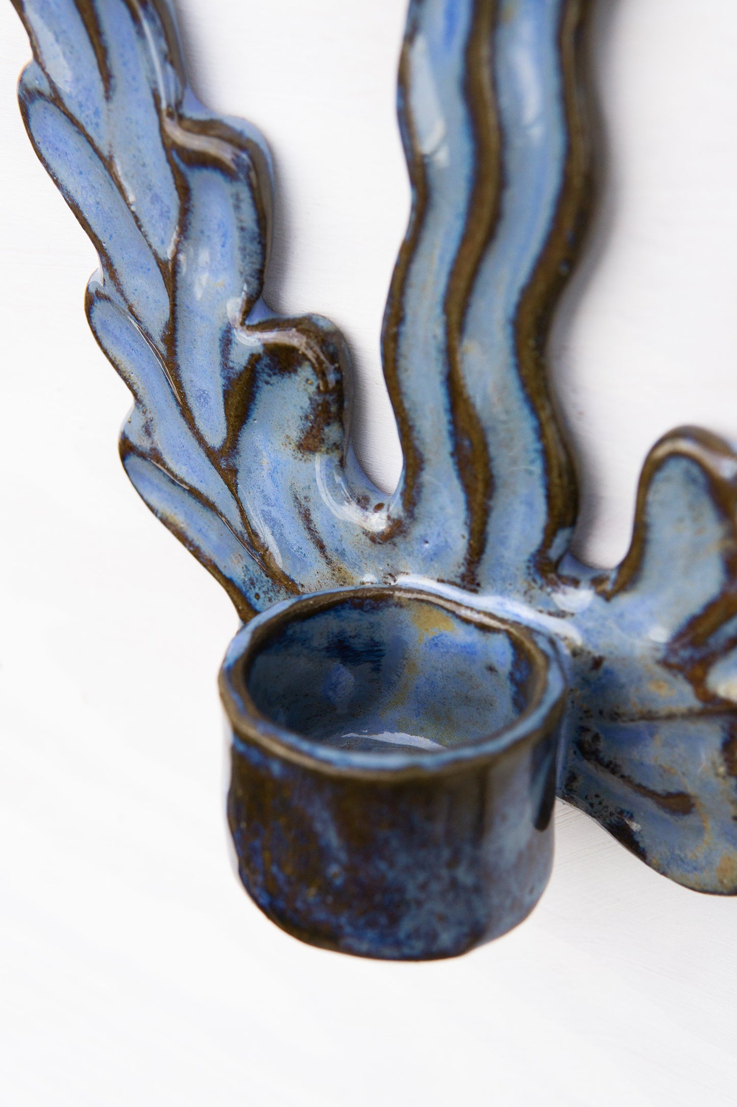 Candle Holder Dandelion Blue & Blue