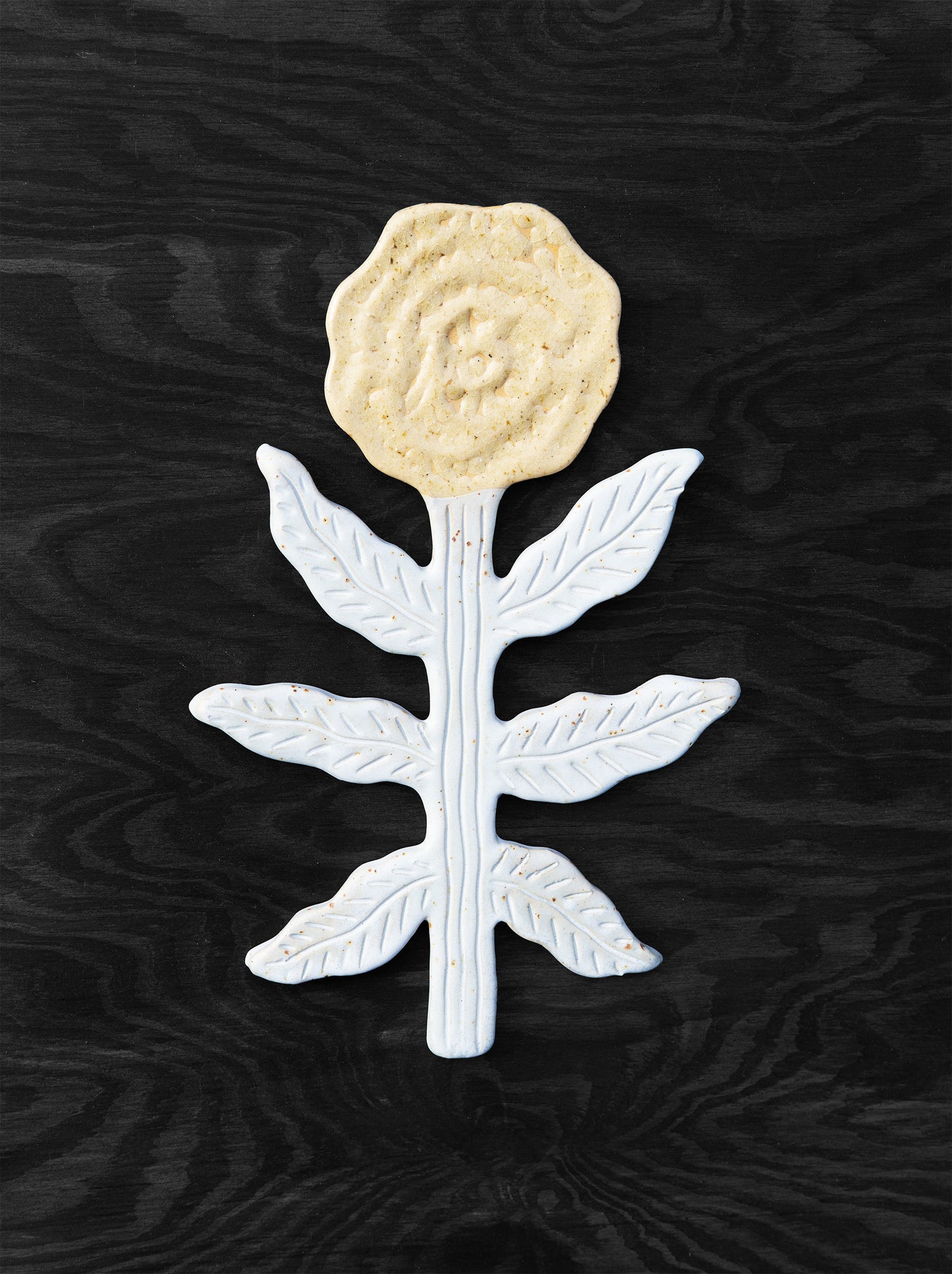 Large Flower Shiny Ash & Baby Blue