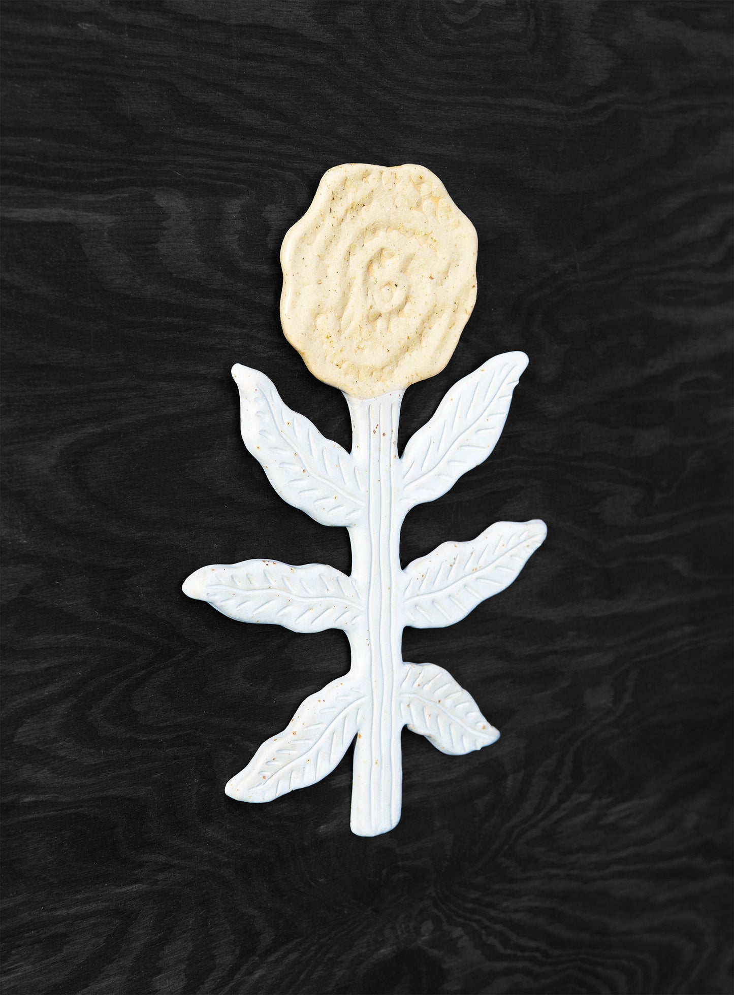 Large Flower Shiny Ash & Baby Blue