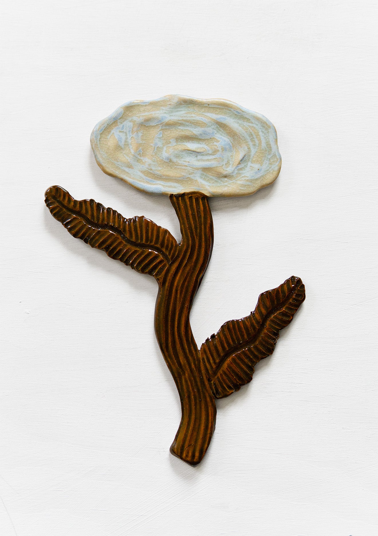 Flower Brown Painted Blue