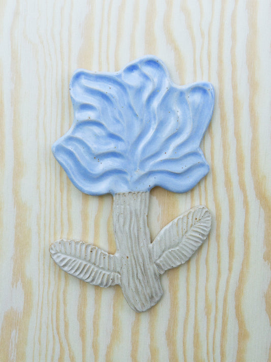 Flower Cloudy Blue Beige