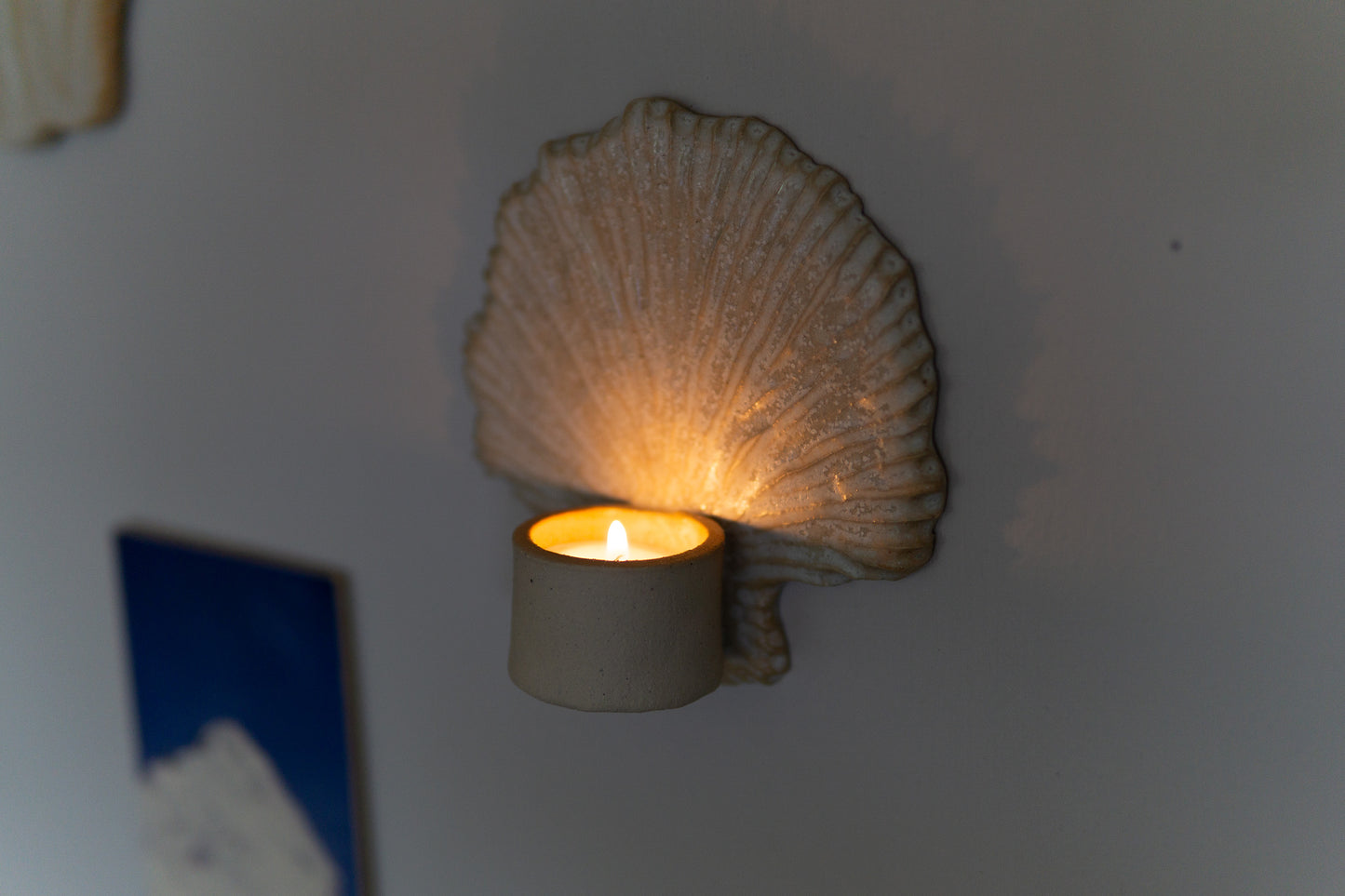 Shell Candle Holder Frost