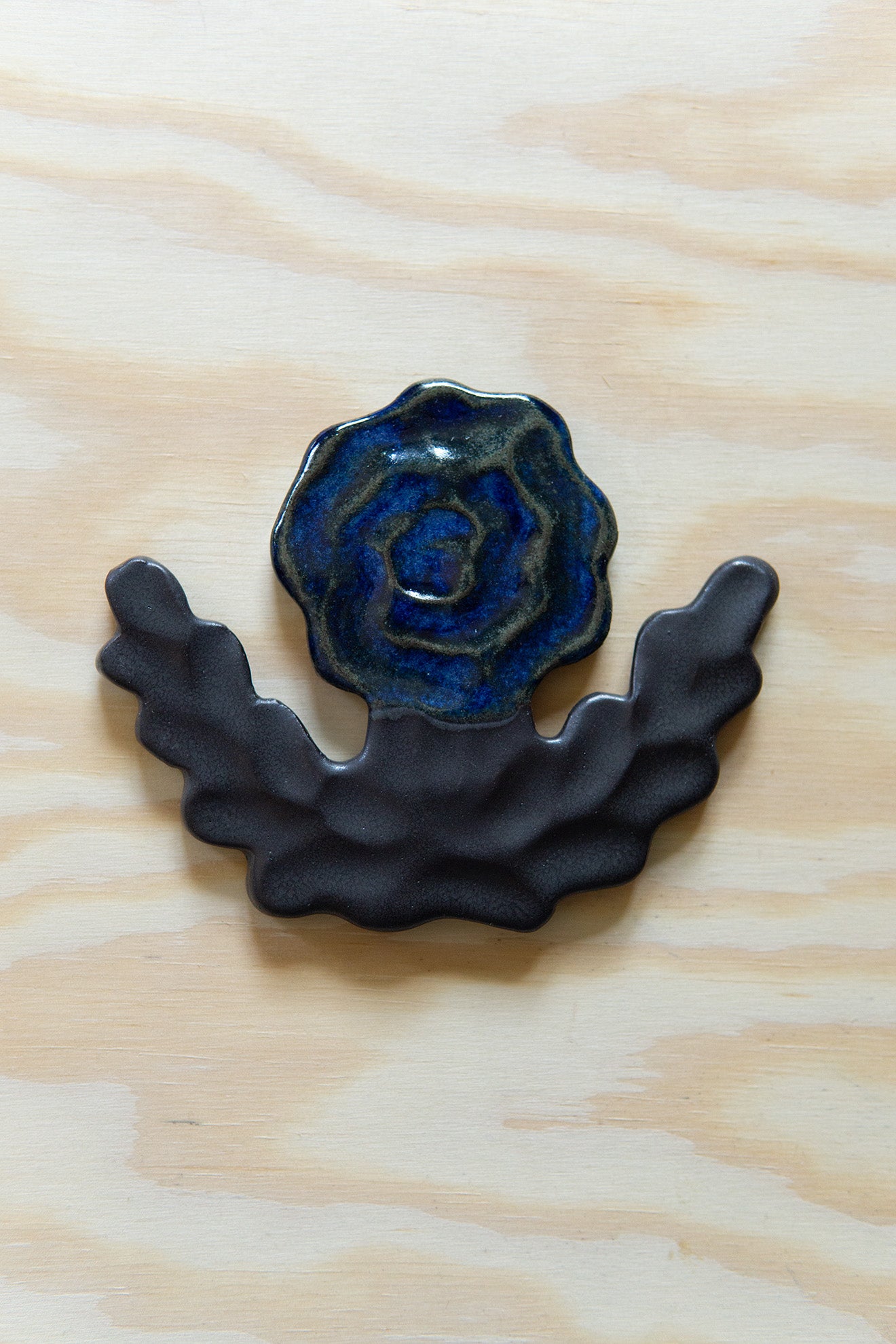 Small Flower Black Blue