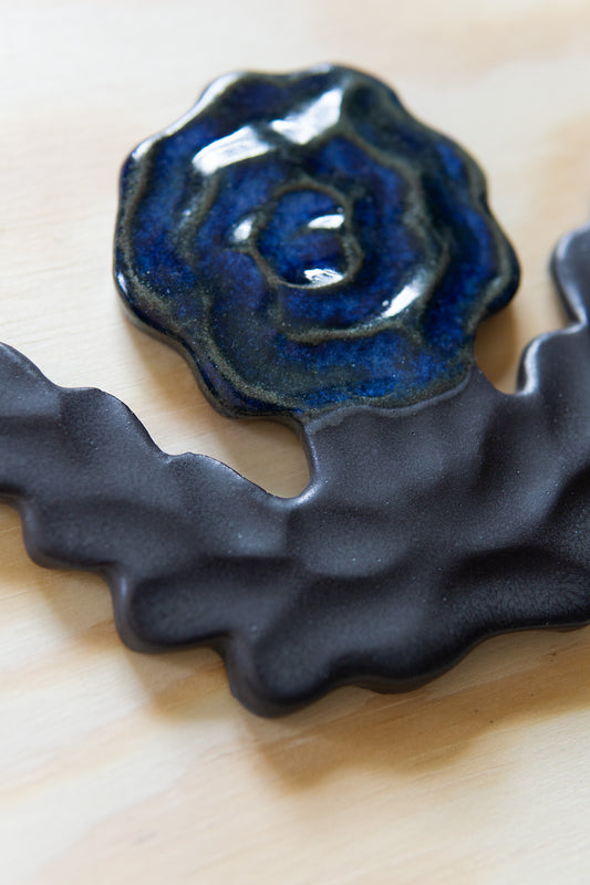 Small Flower Black Blue