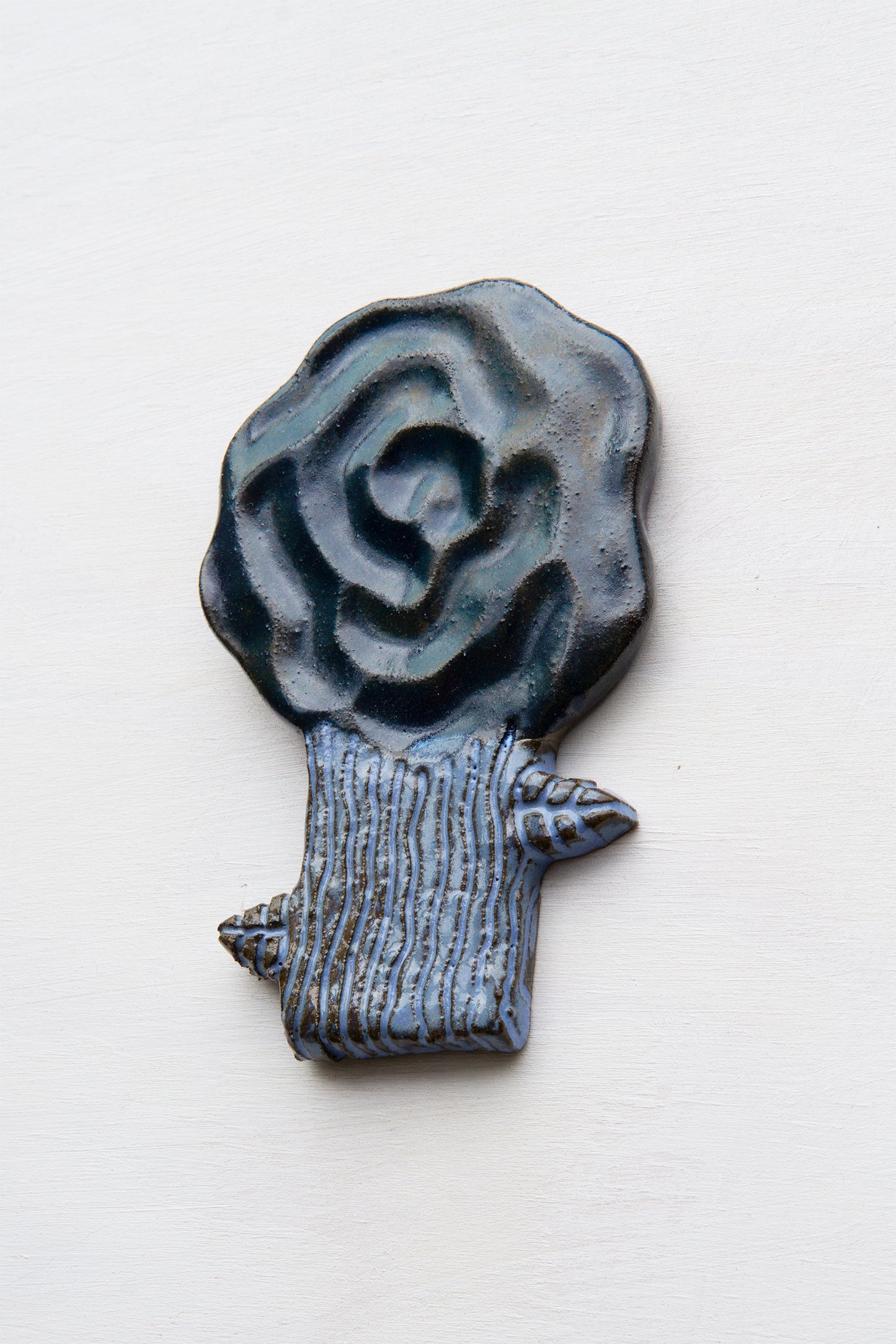 Small Rose Dark Light Blue