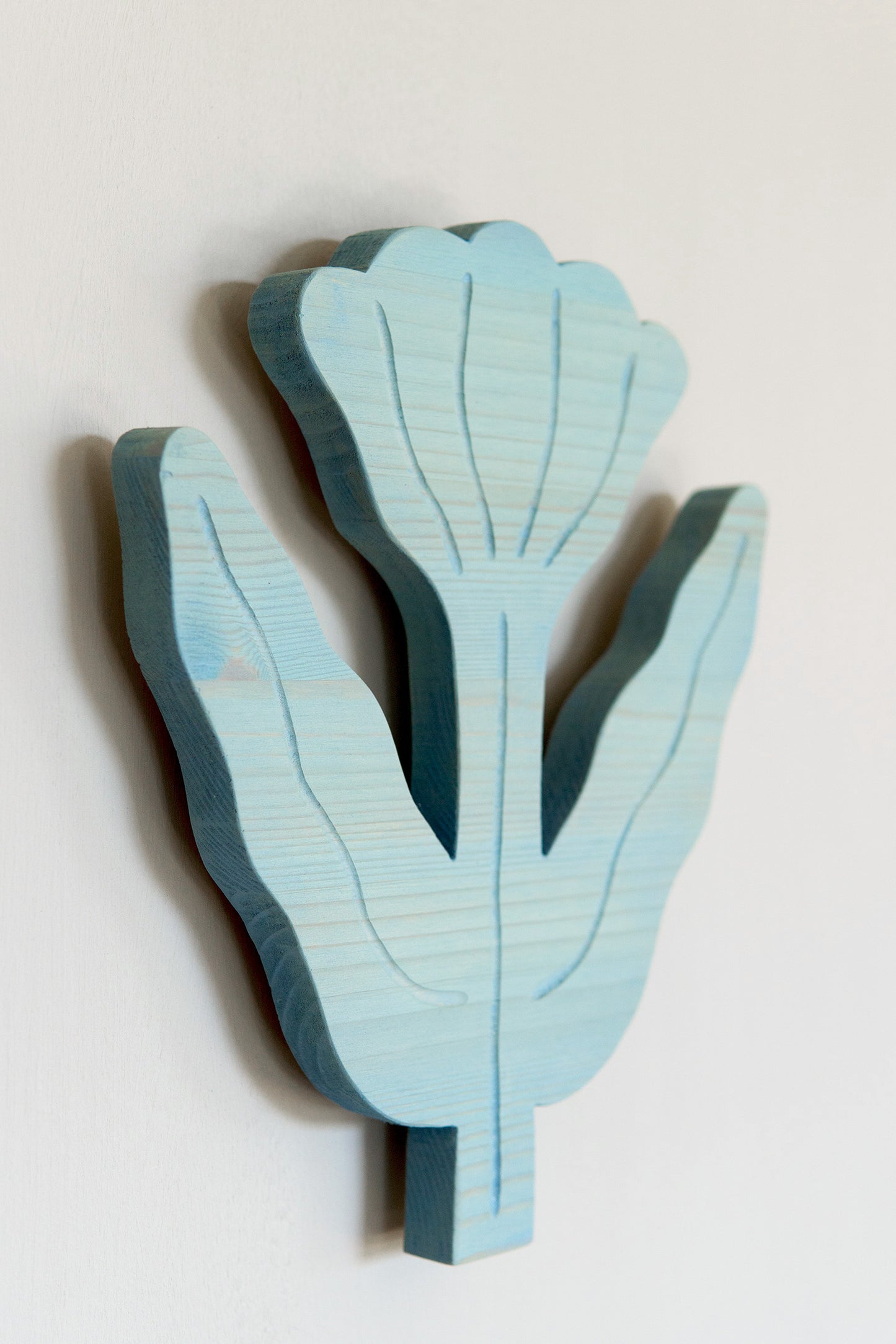 Wooden Wallflower No 1 Light Blue